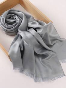 Fashionable Spring/Summer New Modest Hijab Satin Gold Thread Scarf Shawl Muslim Headscarf - Multicolor - View 7