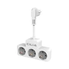 CILIA CILIA 1/2pcs Plug Power Strip , Power Extender , 3-IN-1 Outlet Adapter , With 10 CM Extension Cord , Simple And Portable For Home, Office, Industry, White/Black