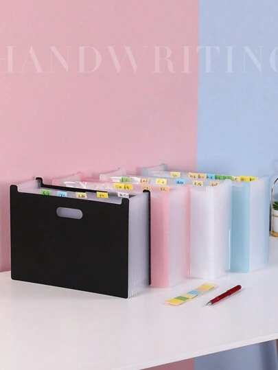 A4 风琴文件夹 13 隔层大容量文件袋文件整理袋学生适用返校、返校、学校用品