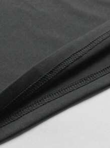 Plus Size Men's Casual Letter Print Round Neck Short Sleeve T-Shirt,Graphic Tee - Grey - View 6