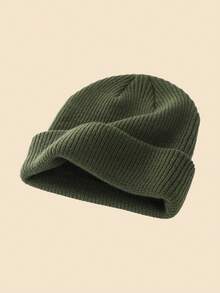 2pcs Solid Color Warm Knitted Winter Hats For Babies - Multicolor - View 5