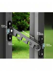 1 cái chốt chặn cửa sổ bằng hợp kim nhôm, dành cho cửa sổ và cửa ra vào trượt, có chức năng chống kẹp, chống trộm, chống rơi và khóa an toàn, xích gia cố chịu lực phù hợp với cửa nội thất, bao gồm vít - Nhiều màu - Xem 11