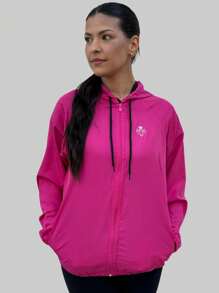 Women's Water Repellent Windbreaker Jacket - 藕粉色 - 查看 1