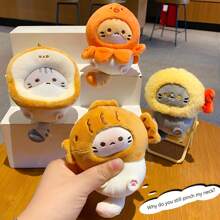 Plush Cat House Keychain,Adorable Doll Pendant Bag Charm Keyring Accessory,Plush Keychain,Keychain Plush,Plush - Multicolor - View 1