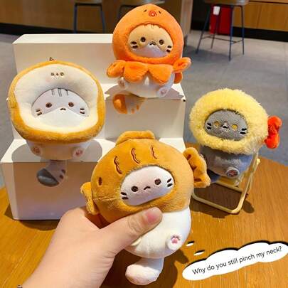 Plush Cat House Keychain,Adorable Doll Pendant Bag Charm Keyring Accessory,Plush Keychain,Keychain Plush,Plush