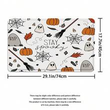 1 件/4 件万圣节浴室装饰套装：南瓜和扫帚浴帘、枫叶浴室垫、蜘蛛网马桶盖、防滑 U 型垫、防水浴室隔断帘、秋季主题家居装饰、万圣节礼物包括 12 个 C 形挂钩，70.8 英寸 X 70.8 英寸 - 彩色 - 查看 7