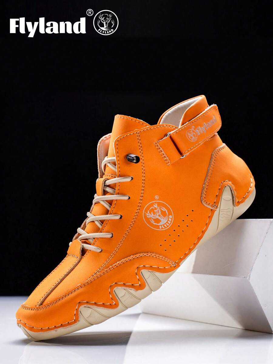 Original Classical Women's Genuine Leather Chukka Boots Dress Boots Casual Daily Work Office Shoes - trái cam - Xem 1
