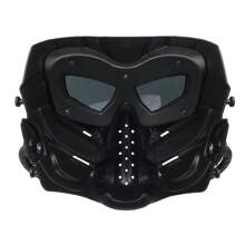 1 件户外骑行全脸防护面罩，军用风格气枪防护面罩