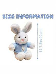 Juguetes de peluche lindos de conejitos, muñecos de peluche de conejitos de Pascua con suéteres, juguetes de peluche de conejitos - Multicolor - Ver 6