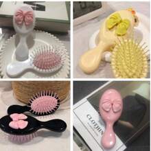 Bow Design Fine-Tooth Air Cushion Hair Brush - Mini Hair Comb Suitable For Normal Hair - one-size - View 1