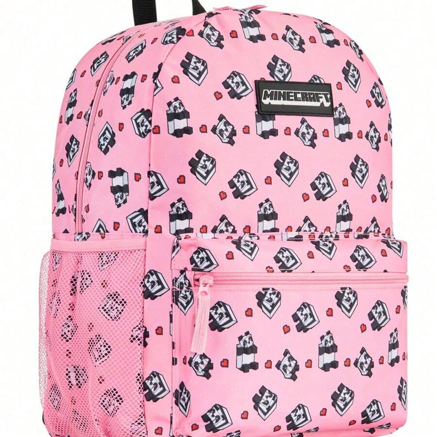 Minecraft Backpack Gaming Rucksack School Bag Creeper Daypack Travel Days Out PE Sports Gamer Gift - A - View 1