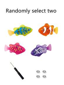 Pez robótico flexible y divertido de estilo payaso, de inducción luminosa, decoración realista de acuario, color y modelo aleatorios - Multicolor - Ver 7