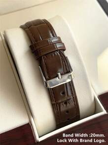 Pablo Raez 1 pièce Montre bijou simple pour homme, accessoires d'été vintage de plage, montre-bracelet décontractée à la mode, bracelet en maille d'acier inoxydable argent IPS anti-ternissement, boîtier de luxe microfibre doux et confortable noir ou marron, avec échelle de barres