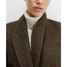 Mango Blazer de lana corto para mujeres - Verde - Ver 3