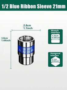 Electric Wrench & Air Gun Socket Bit Set, 8-32mm Hex Screwdriver Bits For Power Drill - Multicolor - View 19