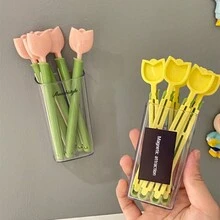 Magnetic Tulip Shaped Bag Clips Set, Food Plastic Bag Sealing Clips, Home Use Snack Airtight Sealing Clips, Attachable To Refrigerator - One Size - View 5