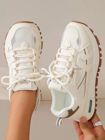 ZKBBO Kvinnor Athletic Casual Platt Bekväma Andas Fitness Walking Sneakers