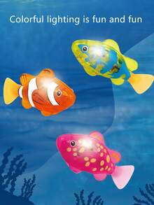 Pez robótico flexible y divertido de estilo payaso, de inducción luminosa, decoración realista de acuario, color y modelo aleatorios - Multicolor - Ver 4