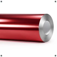 Vinil Adhesivo Espejado Metálico Automotriz 30 Cm x 152 Cm - rojo plateado - Ver 3