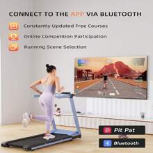Folding Treadmill, 3.5HP Incline Treadmills For Home, Portable Treadmill With 350LBS Capacity, Compact Treading For Walking Jogging Running - 美規B型插(110-127V) - 查看 8