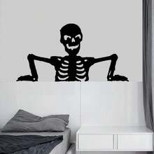 1 件铁艺剪影可爱骷髅雕像，栅栏装饰，户外万圣节金属花园庭院房屋装饰，庭院艺术装饰，适用于花园、派对、节日 - 彩色 - 查看 9