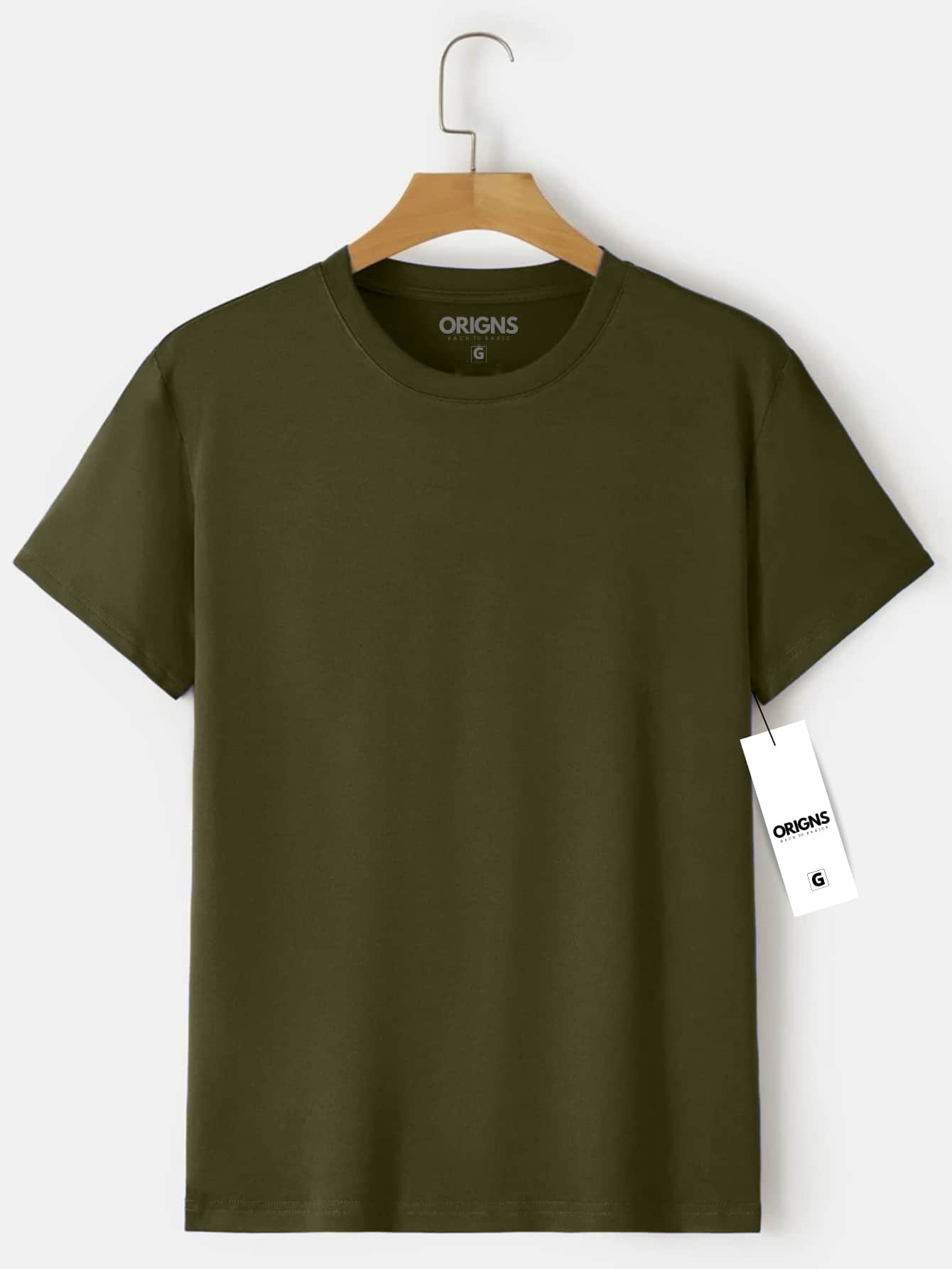 Kit 5 Camisetas Manga Curta Masculina Básica Lisa Algodão ORIGNS Verão Final de Ano - Multicolorido - Visão 5
