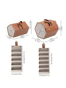 1PC Sunglasses Organizer, 2/3/4/5/6 Slots Travel Glasses Case, Multiple Pairs Eyeglasses Storage Box, Hanging Eyewear Holder Folding Glasses Case, Anti-Stress Sunglasses Case, Personalized Sunglasses Case, Glasses Case, Glasses Storage Box, - Multicolor - View 9