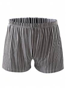 3pcs/Set Men's Striped Boxer Briefs, Loose And Comfortable, Casual And Comfortable, Soft And Comfortable For Home Wear. - Multicolor - View 3