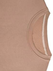 Moletom Gola Careca Unissex Los Angeles 100% Algodão Blusa De Frio Flanelado Casaco De Frio Casual Básico Promoção - Bege - Visão 3
