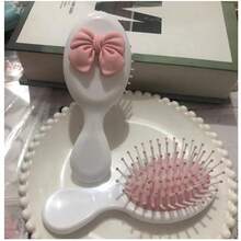 Bow Design Fine-Tooth Air Cushion Hair Brush - Mini Hair Comb Suitable For Normal Hair - one-size - View 3