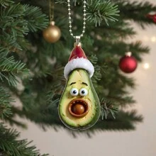 1pc 2D vui nhộn quả bơ Acrylic & đồ trang trí Halloween - Đồ trang trí treo sưu tầm cho nội thất xe hơi và cây - Ý tưởng quà tặng lấp lánh cho ngày lễ, trang trí nhà cửa, trang trí phòng, trang trí tường - Nhiều màu - Xem 7