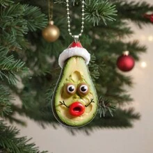 1pc 2D vui nhộn quả bơ Acrylic & đồ trang trí Halloween - Đồ trang trí treo sưu tầm cho nội thất xe hơi và cây - Ý tưởng quà tặng lấp lánh cho ngày lễ, trang trí nhà cửa, trang trí phòng, trang trí tường - Nhiều màu - Xem 9