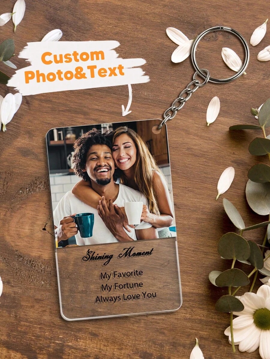1 móc khóa ảnh và văn bản tùy chỉnh cho cặp đôi, móc khóa ảnh cặp đôi tùy chỉnh, móc khóa ảnh cá nhân hóa có văn bản, quà tặng ảnh cặp đôi tùy chỉnh, móc khóa acrylic cá nhân hóa, móc khóa ảnh cá nhân hóa có văn bản, móc khóa ảnh và văn bản acrylic, quà cưới, quà kỷ niệm, quà tặng cho anh ấy/cô ấy, ý tưởng quà tặng cho ngày lễ tình nhân, ngày của mẹ, ngày của cha, sinh nhật hoặc kỷ niệm, quà cưới, quà tặng cho cặp đôi, quà tặng tốt nhất cho mẹ, bố, vợ, chồng, bạn gái, bạn trai - Văn bản + Kiểu ảnh 3 - Xem 1