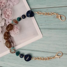 1pc, Faux Pearl Chain Large Pearl Chain Handbag With Dream Bead Hand Chain - Multicolor - View 5