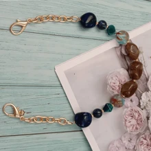 1pc, Faux Pearl Chain Large Pearl Chain Handbag With Dream Bead Hand Chain - Multicolor - View 3