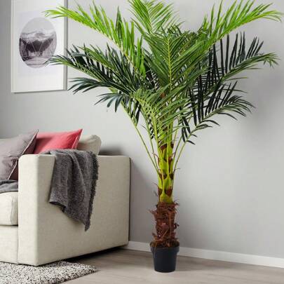 LIVINGANDHOME Living And Home  Artificial Palm Tree Fake Greenery Decoration For Home