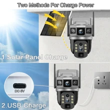 10X Digital Zoom 4G IP Camera 12MP 6K Solar CCTV Surveillance Outdoor IP66 Waterproof Monitor Pir Motion Detect Night Vision V380PRO Camera - 4G 12MP Digital Zoom Camera - View 7