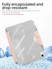 1 件亚克力 Y 型折叠粉色磁扣支架保护套，带笔槽，高透明度后盖，睡眠/唤醒功能，休闲/简约/经典设计，兼容 iPad Mini6/Mini7/9.7/10.2/10.5/Air4/Air5/10th/10.9/Pro11/Air11(M2)/Air13(M2)/Pro11(M4)/Pro13(M4)2024 12.9 英寸/iPad Air 13(M3 2025) - 粉紅色 - 查看 9