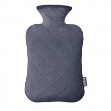BYXAS Hot Water Bottle With Soft Cover, 2L Hot Ergonomic Handle & Spill-Proof Lid ,Water Bag For Hand Feet Warmer , Multiple Colors Available - Blue - View 2
