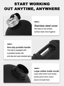 2.2L PET Material Water Cup, Sports Outdoor, Cycling Accessories, Sports Kettle, Outdoor Fitness Cup, Highly Attractive Level Simple Plastic Water Cup, Large Capacity Portable Sports Cup, Water Bottle, Multi-Function Fitness Cup With Rope Water Bottle, It Can Also Be Used As Dumbbell