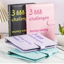 39 件/套 - 1 件粉色 A5 笔记本、25 件三层卡套、3 件通用追踪器、4 件编号贴纸、6 件打孔彩色标签 - 100 天省钱挑战笔记本 - 彩色 - 查看 12
