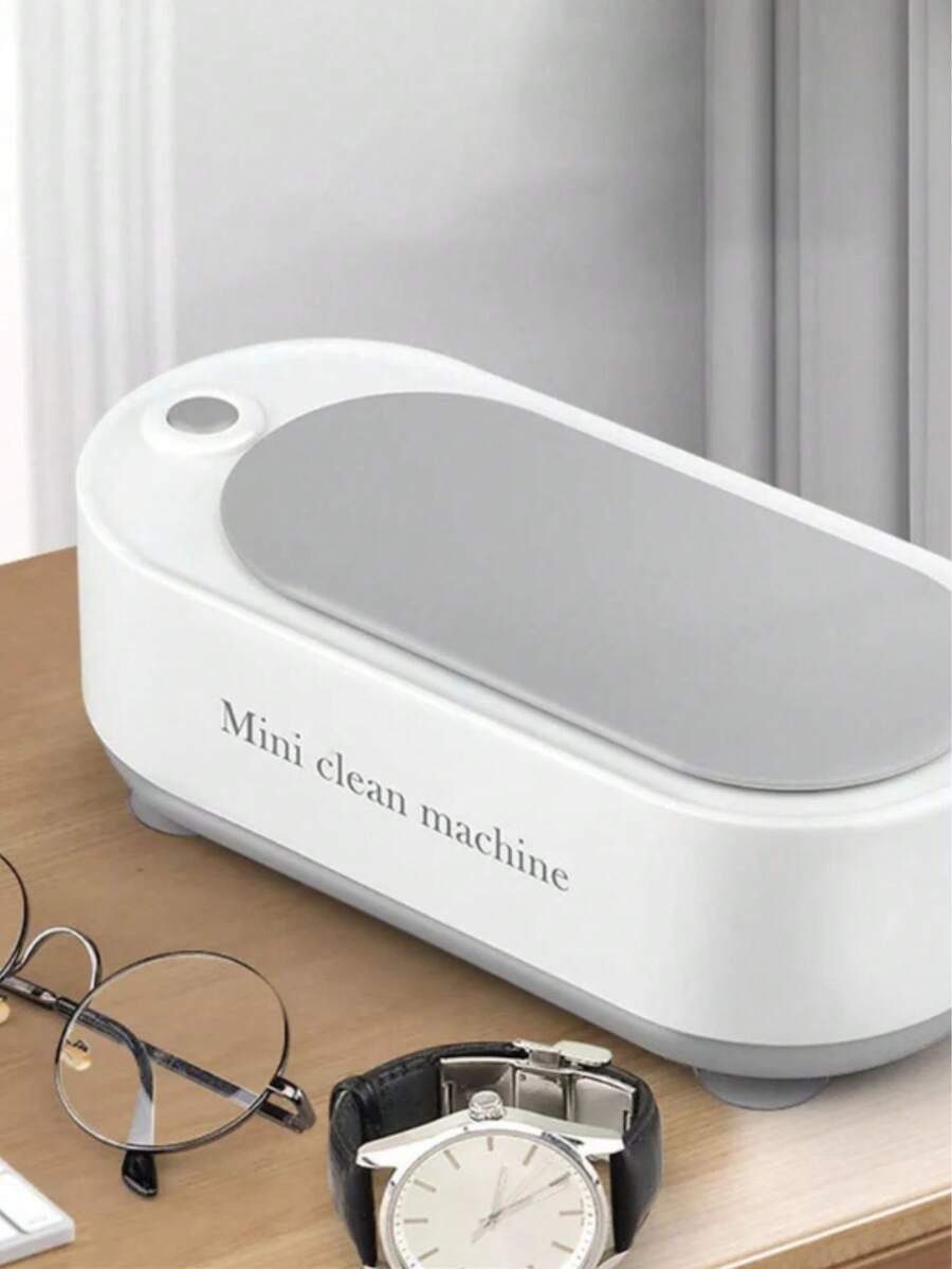 45000hz 高频声振动超声波清洗机，便携式眼镜、珠宝和手表清洁设备、皮带、眼镜 - 灰色 - 查看 1