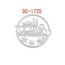 1pc Metal Carbon Steel Christmas Theme Cutting Die Set For DIY Crafting, Including Christmas Tree, Deer, Santa Claus Riding Sleigh, And "Merry Christmas" Round Stamping Die, For Scrapbooking, Card Making, Holiday Decoration