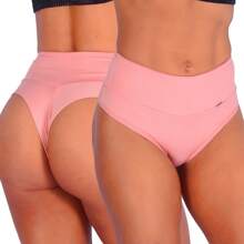 Kit Of 5 Microfiber High-Rise Thong Panties With Cotton Lining | 043 - 彩色 - 查看 5