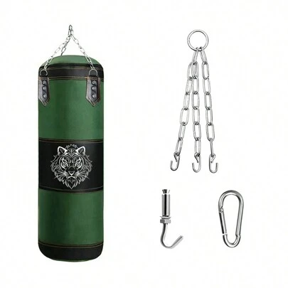 1 套牛津布空沙袋，适合男士、女士和青少年，配有链条和挂钩，武术和拳击训练配件