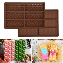1pc 6-Cavity Rectangular Chocolate Mold Waffle Cookie Baking Cake DIY Decor Tool - Brown - View 5