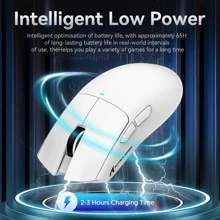 ATTACK SHARK X11 Gaming Mouse with Magnetic Charging Dock, PixArt PAW3311 Gaming Sensor, BT/2.4G Wireless/Wired Gaming Mouse, 22000 dpi, Office Mice Gamer Mice for Win11/Xbox/PS4/5 - Blanco - Ver 3