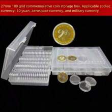 1pc100个27mm/30mm硬币胶囊小圆盒纪念币保护盒硬币收藏盒收纳盒