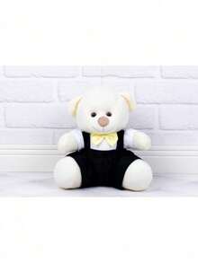 Couple Of Straw Teddy Bears Plush 22 Cm Black Page Boy, White Flower Girl - 2 Pcs - Màu vàng - Xem 3