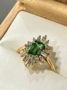 新款时尚优雅女士结婚及订婚戒指 - 金色 - 查看 3